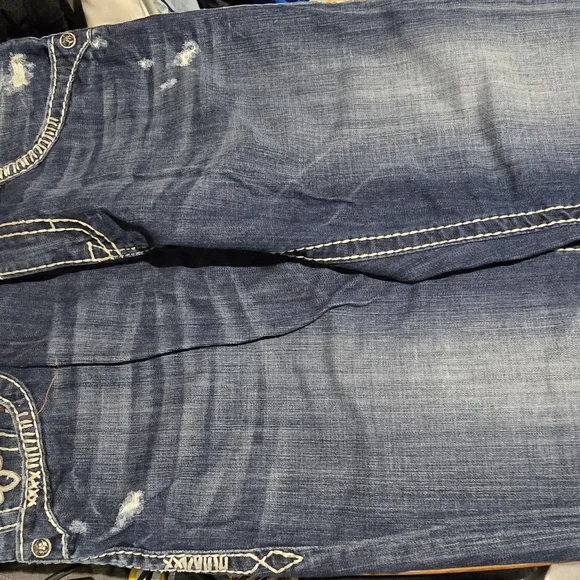 Rock Revival Blue Men's Jeans - Picture 4 of 5